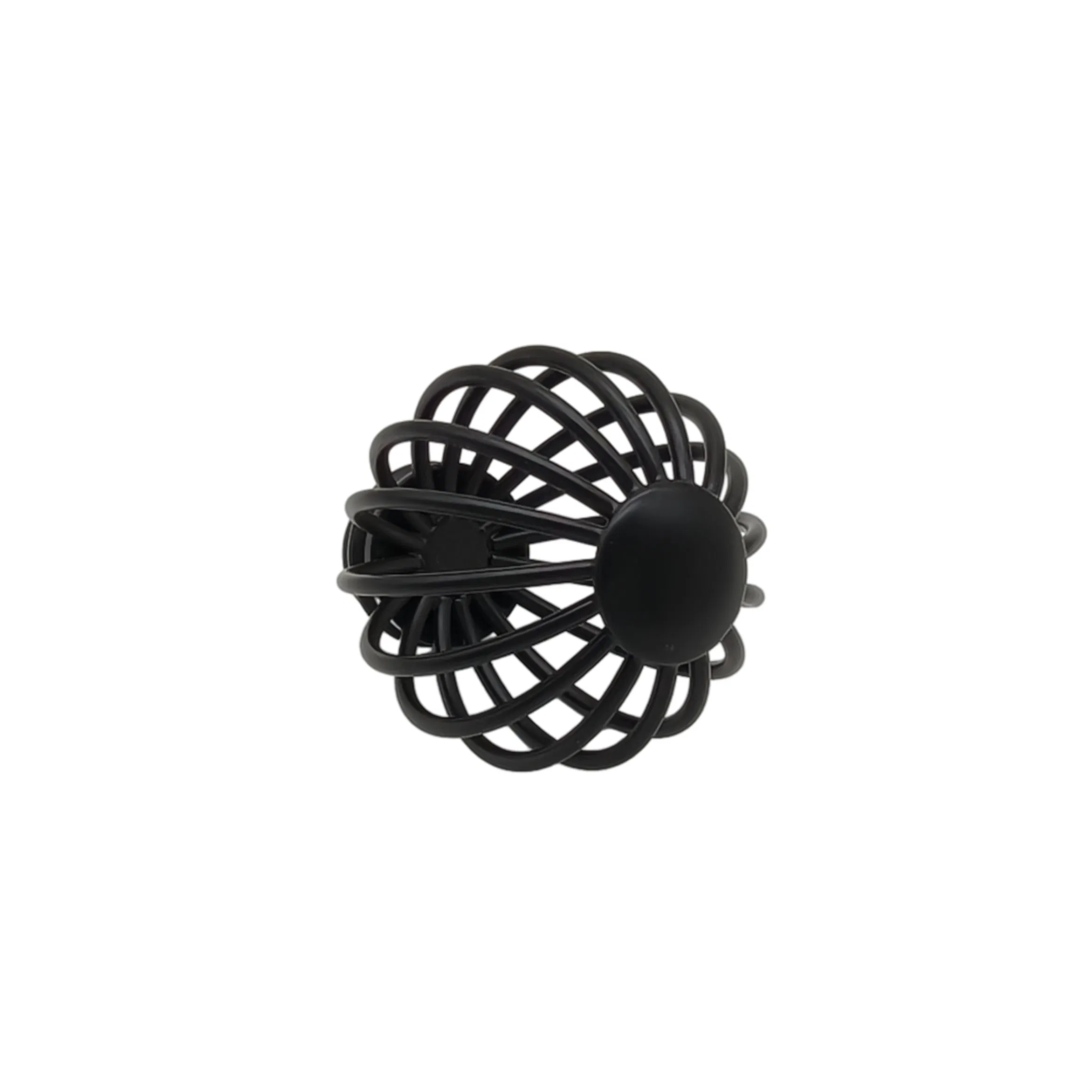 Modern Round Black Curtain Rod Finials, Custom Designs & Sizes