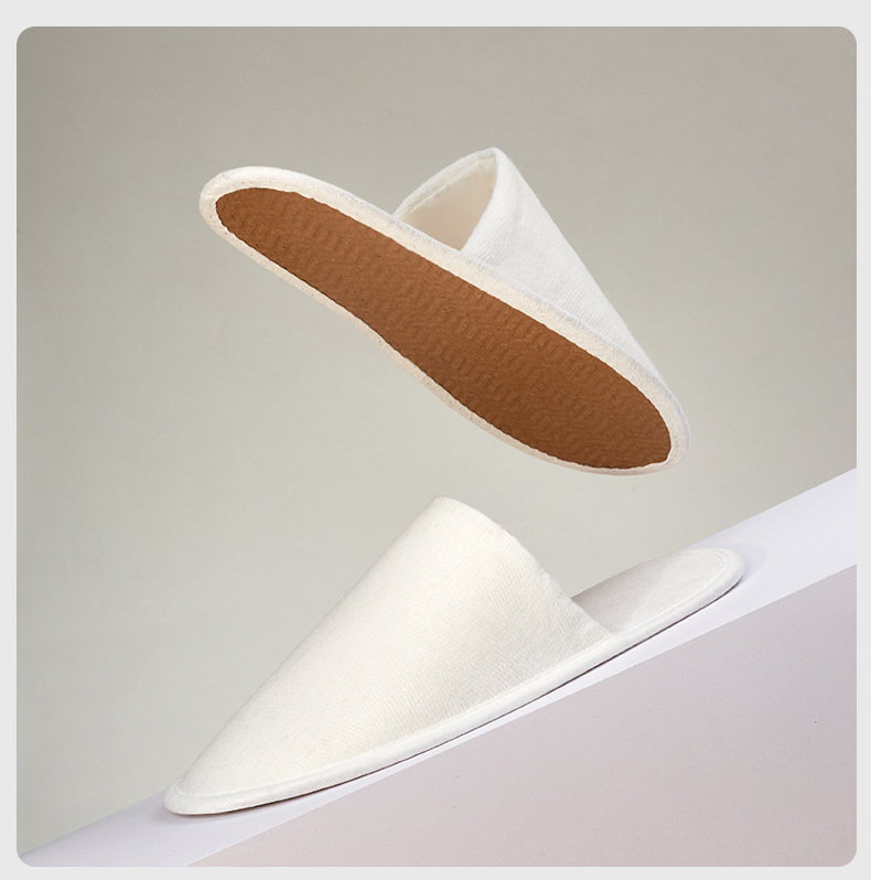 Straw /Cork Sole Non-Slip Disposable Slippers Biodegradable Spunlace Hotel Slippers