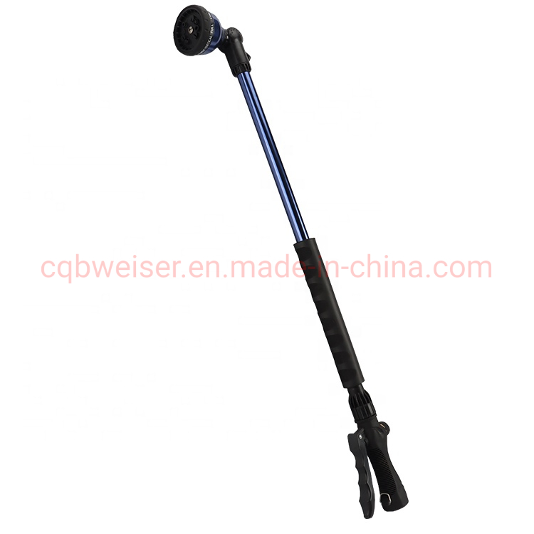 30'' Front Trigger Wand Rain Shower Pattern Telescopic Design Garden Wand Sprayer Water Flow Control Knob Hose Nozzle