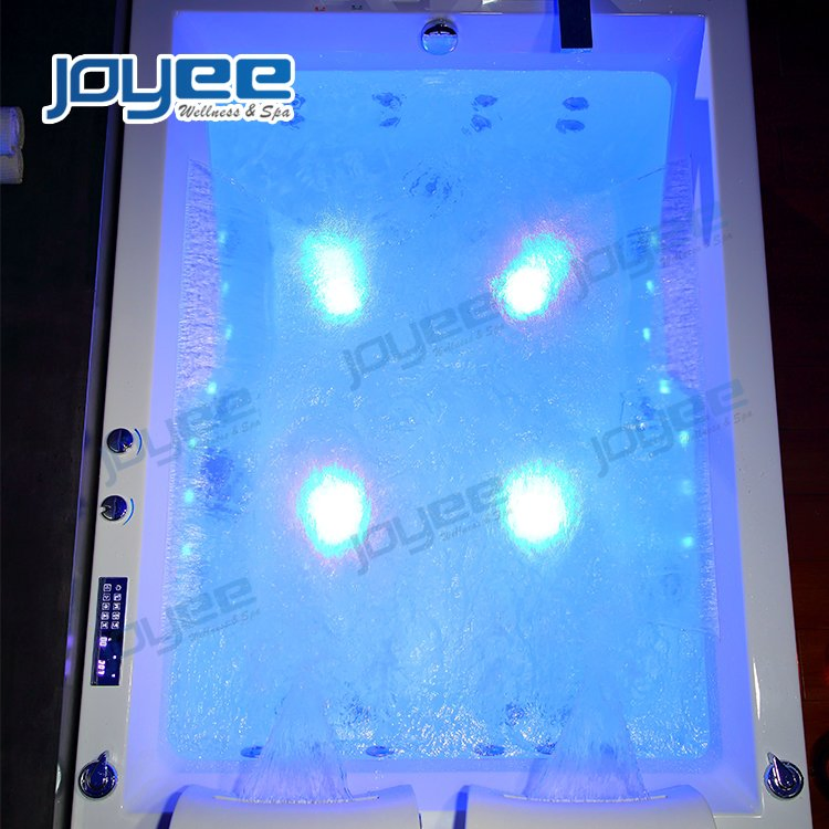 Угловая акриловая ванна с гидромассажем на 2 персоны Joyee