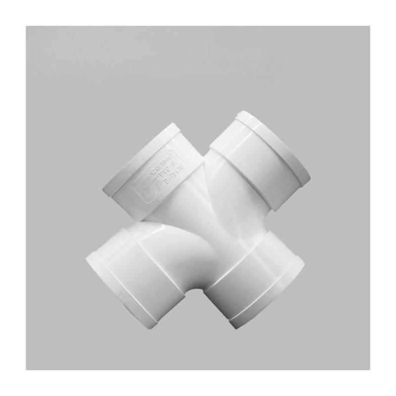 Zhongcai PVC Equal Cross Plastic Tube UPVC Pipe Fittings for Building Drainage