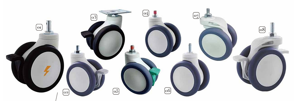 My Series Hospital Bracket Caster, ICU Equipment Wheels, Truckle for Veterinary Anesthesia Machine