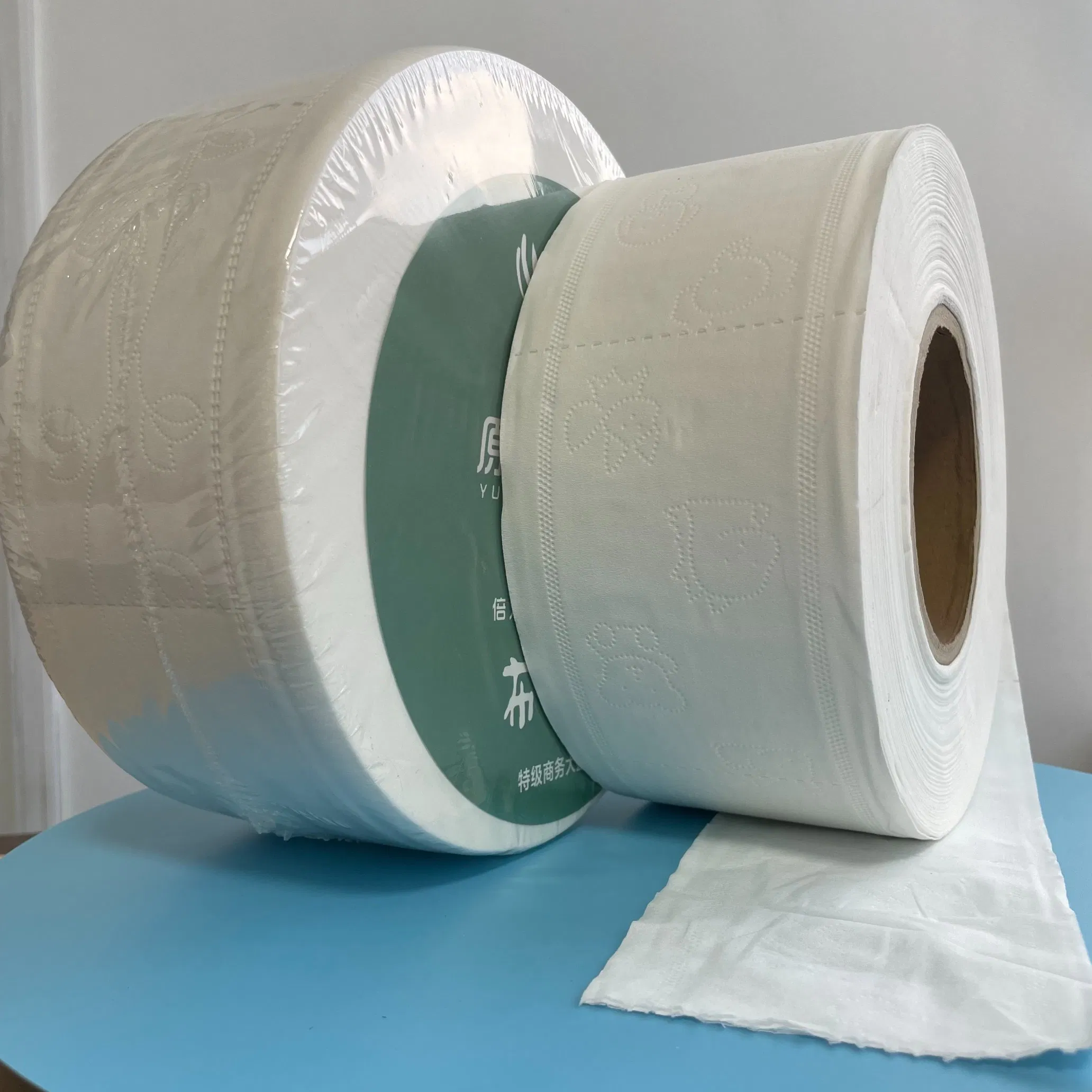 Custom Bulk 2 Ply Ultra Soft Biodegradable Bamboo Unscented Printed Jumbo Roll Toilet Bath Tissue Paper