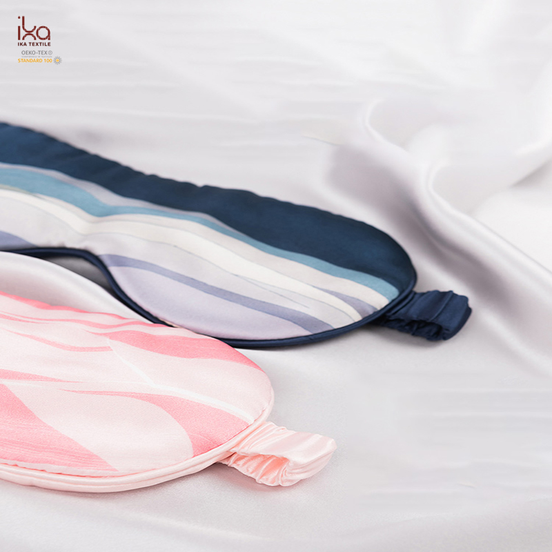 Personalised Logo Print Embroidery Wholesale Party Weighted Cooling Travel Pillow Custom 6A Mulberry Silk Eye Mask