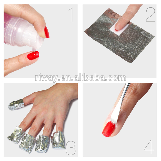 Aluminum Foil Nail Art Soak off Nail Foils Removal Gel Remover Wraps Nails Removal Foil with Cotton Pad