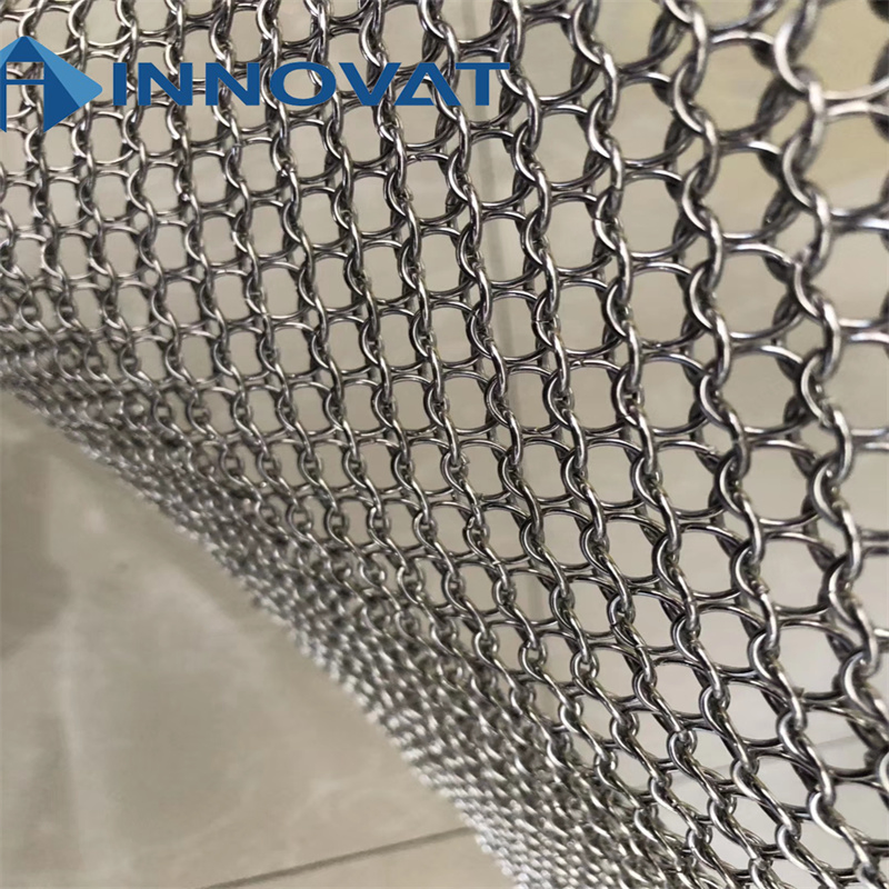 Metal Sequin Mesh Drapes Metal Sequin Curtain / Metallic Sequin Curtain/ Ring Mesh Curtain for Museum Opera House Decoration