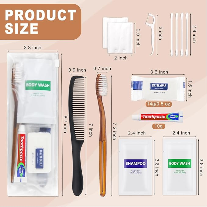 8 in 1 Travel Toiletry Set /Cosmetic Bag for Hotel