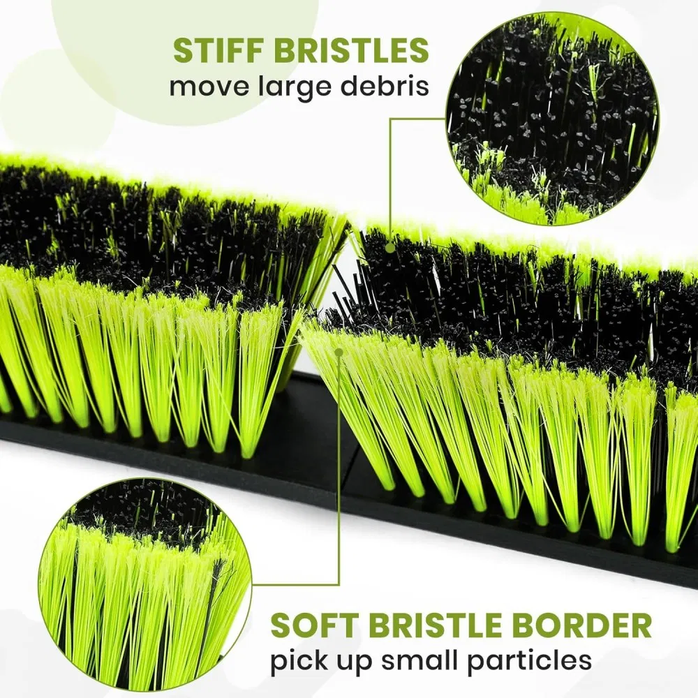 Outdoor 24in Push Broom for Concrete Floor with Stiff Bristle Long Handle Household Cleaning Tools & Accessories