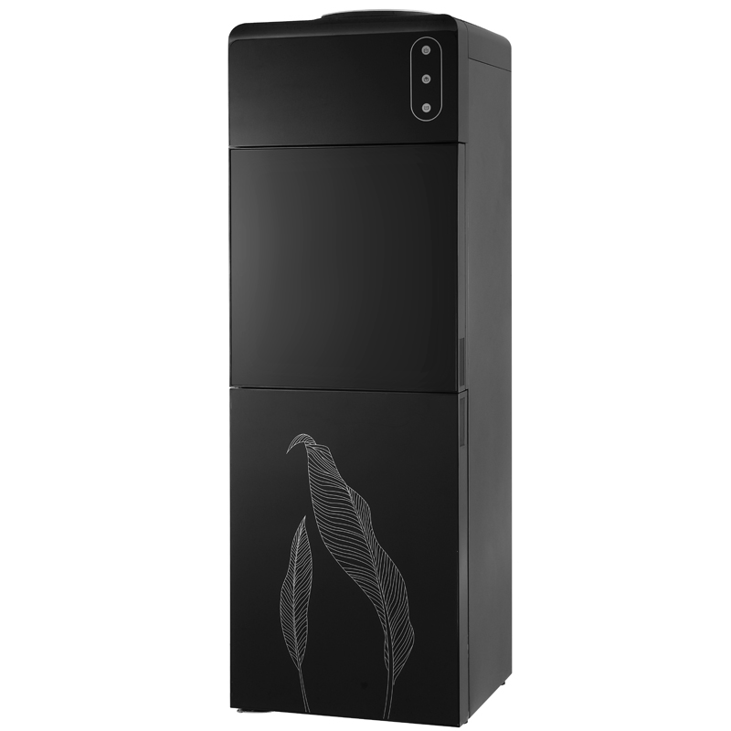 Glass Door Water Dispenser with Chiller Water Cooler Hot and Cold 3 Water Taps R600A Compressor Cooling