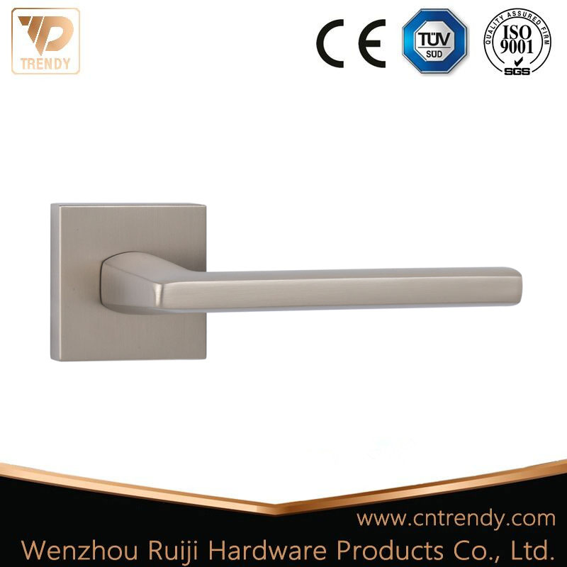 Msb Plating Wooden Interior Door Lock Hardware Door Lever Handle on Square Rose (Z6351-ZR25)