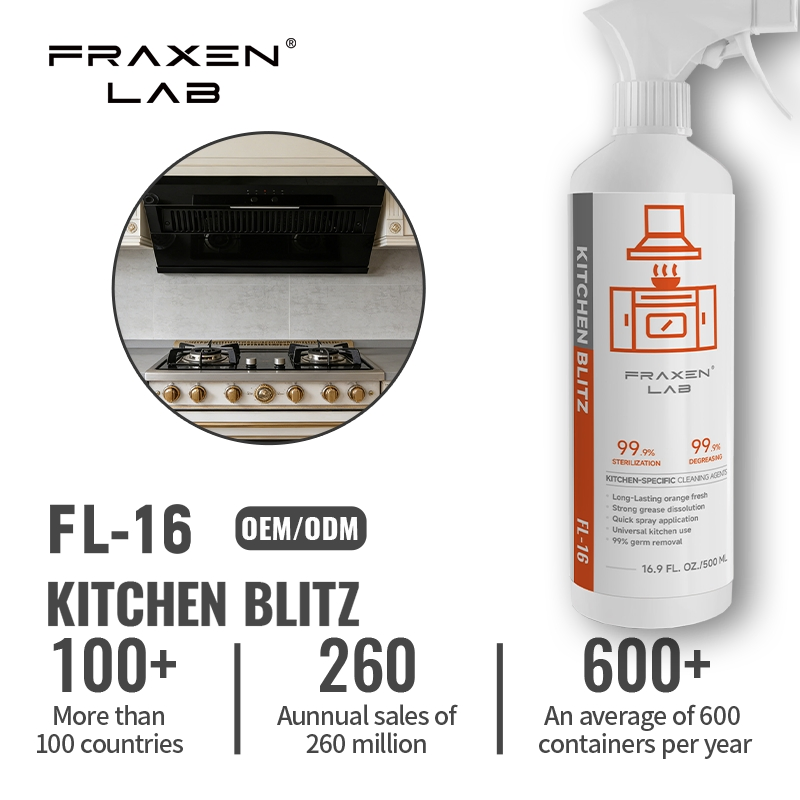 Factory Direct Household Chemicals Heavy-Duty Kitchen Oil Grease Cleaner OEM ODM Cleaning Product Powerful Grease Remover for Kitchen