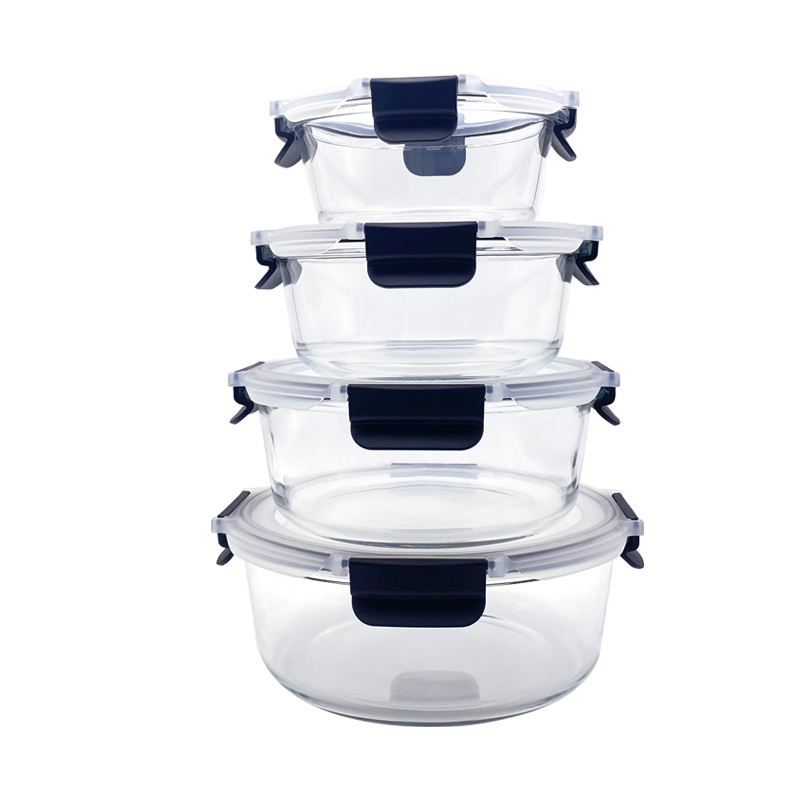 Multiple Sizes Removable Lock Glass Food Storage Container Box Set- Airtight, BPA-Free & Stackable for Kitchen Organization, Storing Leftovers, Freezing Meals