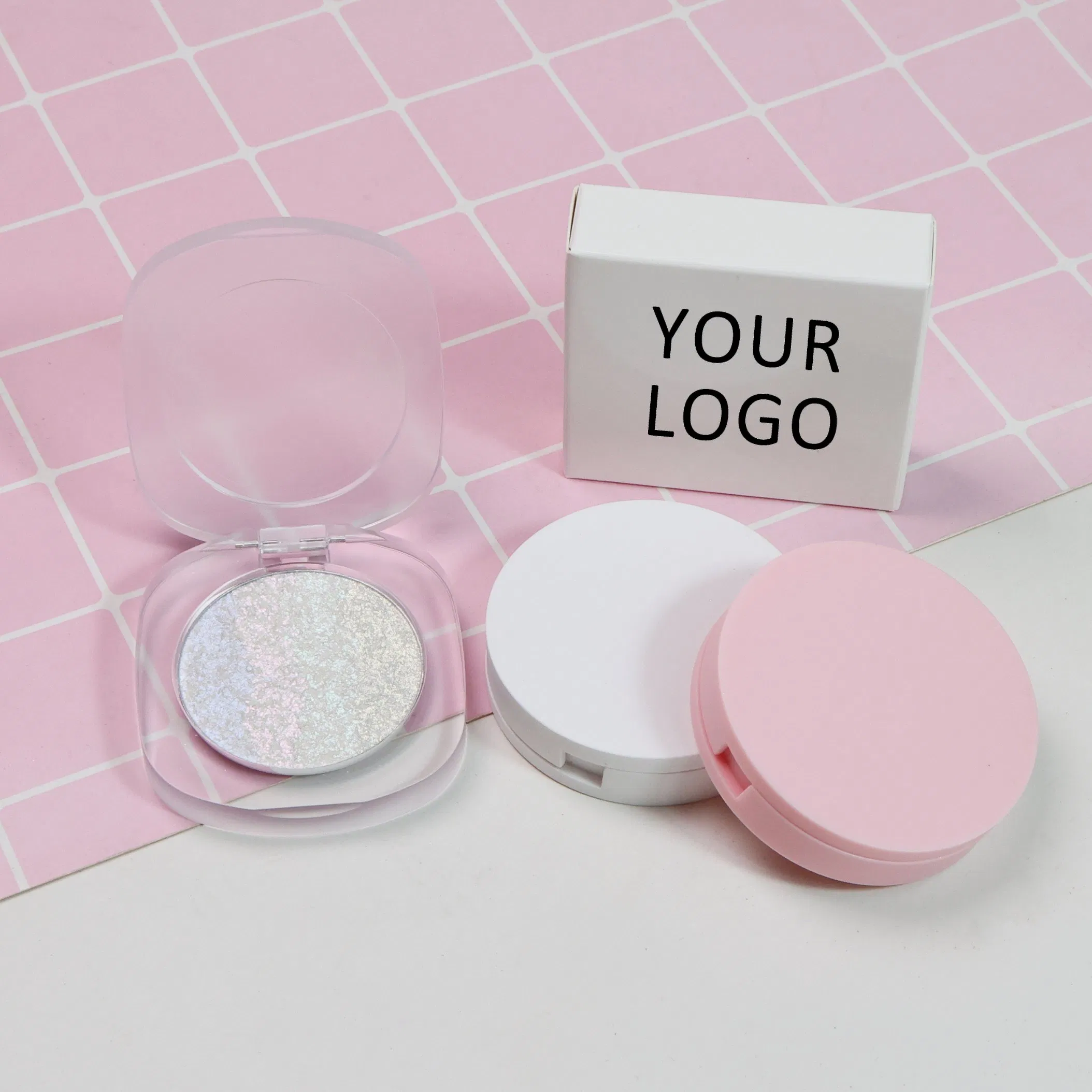 Wholesale Custom Logo Diamond Face Cosmetics Long Lasting Pressed Powder Highlighter Palette