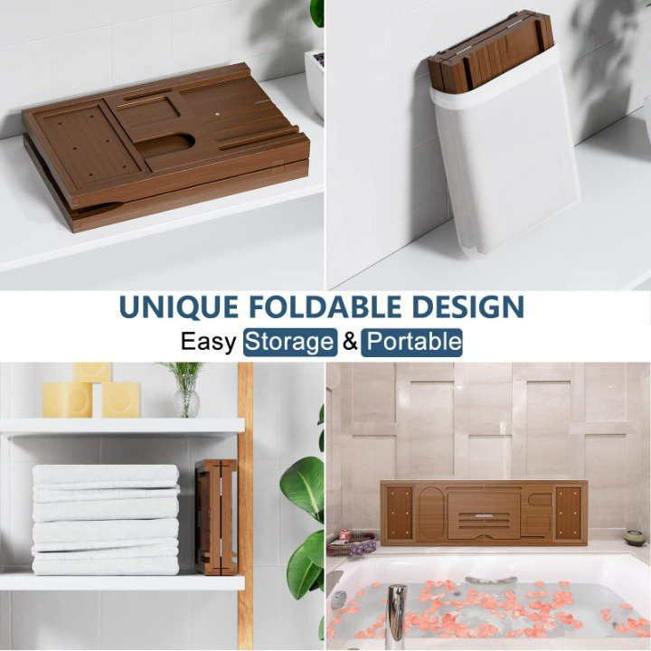 Premium Bathtub Tray Caddy Expandable Unique House Warming Gifts Bathtub Rack