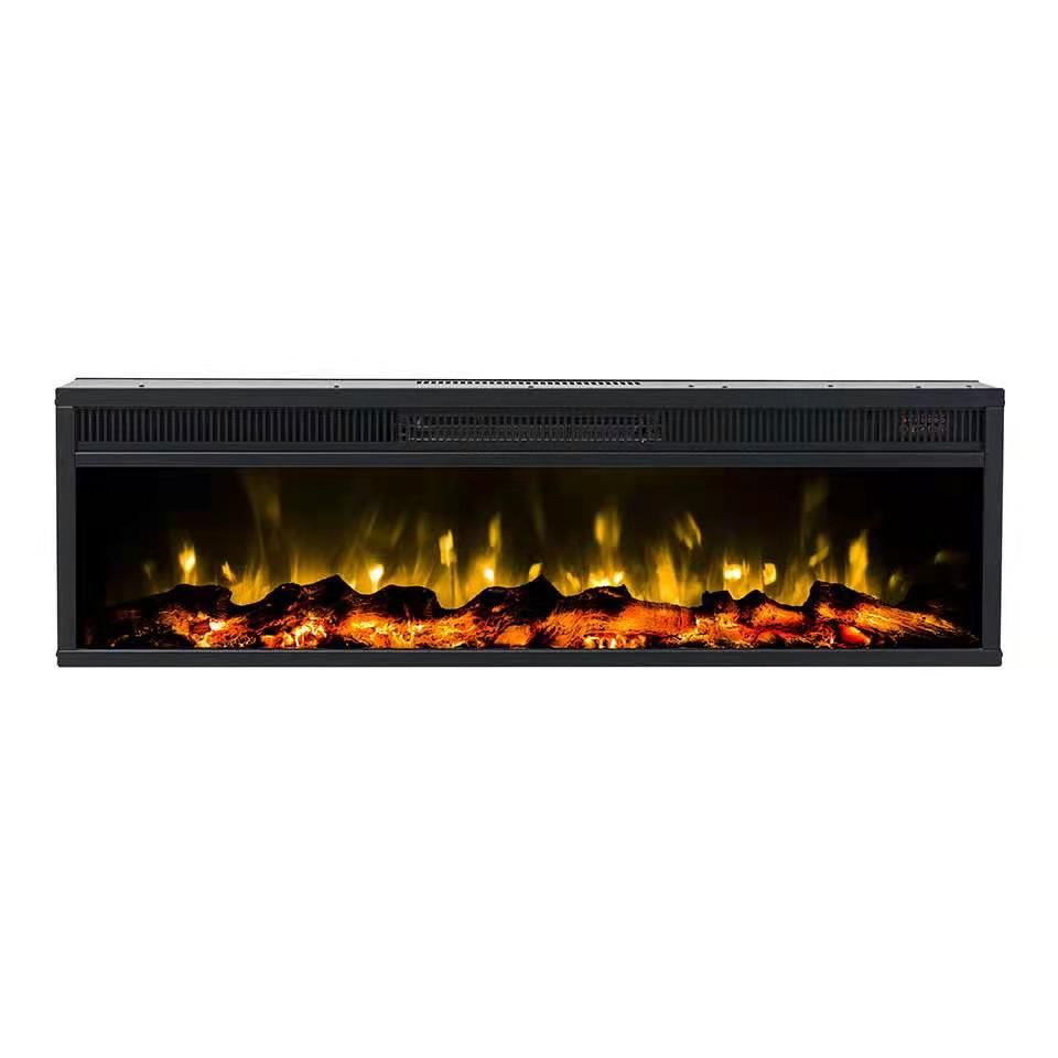 High-Quality 96-Inch 1 Side Glass Wall Mounted&Insert Electric Fireplace
