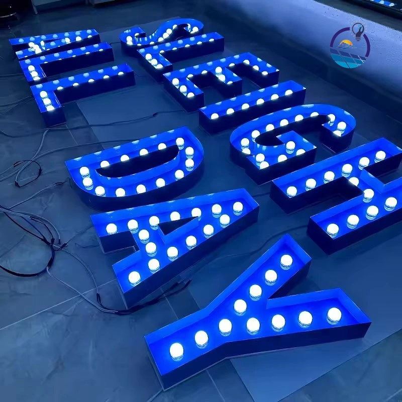 Factory Price Customized Outdoor LED Giant 3D Letters a-Z Metal Luminous RGB