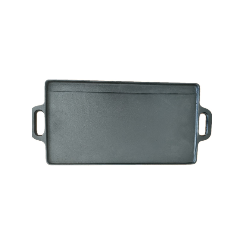 Pre-Seasoned 20 Inch Cast Iron Reversible Griddle Perfect for Grills Rectangular Baking Flat and Ribbed Griddle Plate