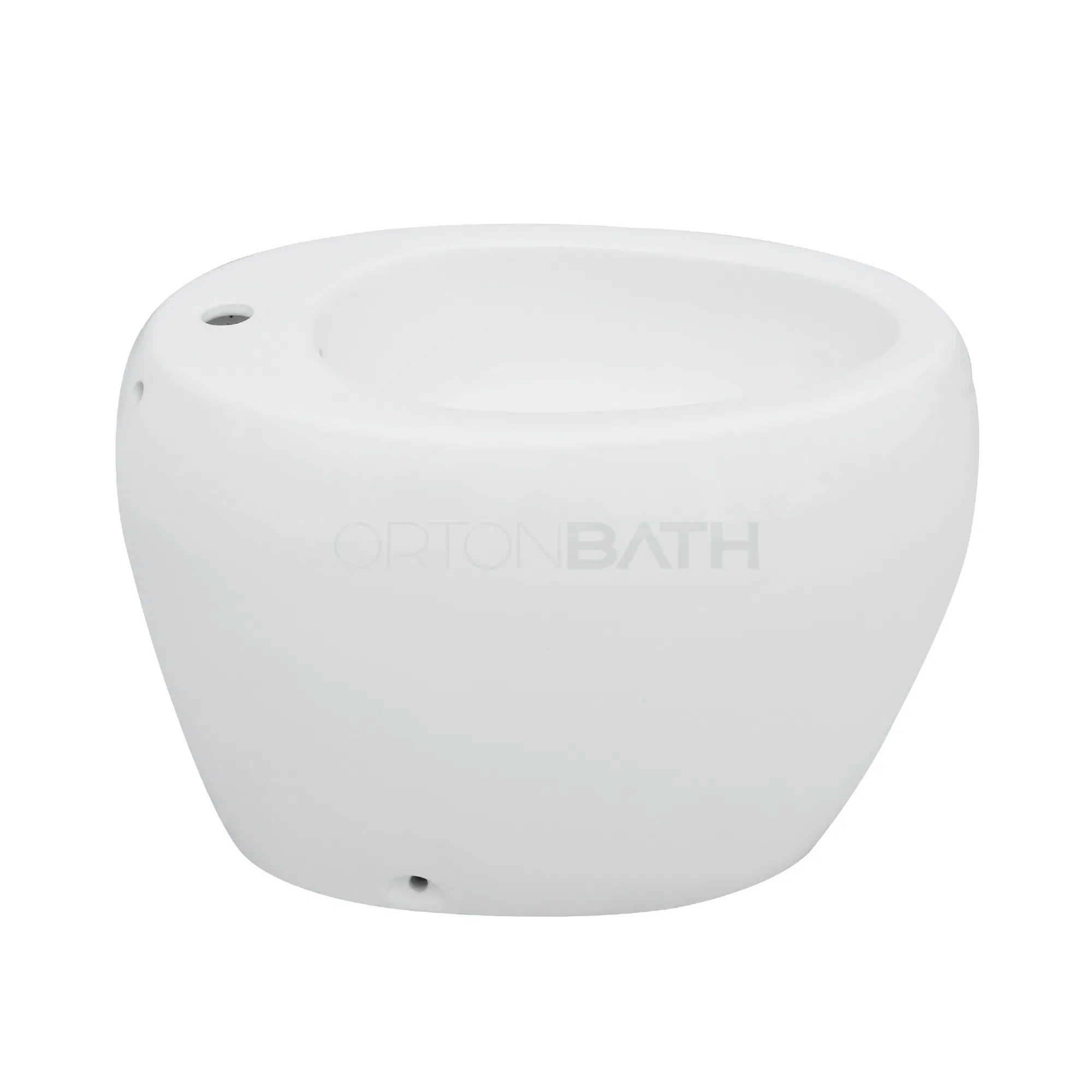 Ortonbath Round Egg Shape Floor Mounted 3 Tap Holes Toilette Bidet Hospital Elder Lady Care One Piece Ceramic Wc Toilet Bidet Special Care Bidet