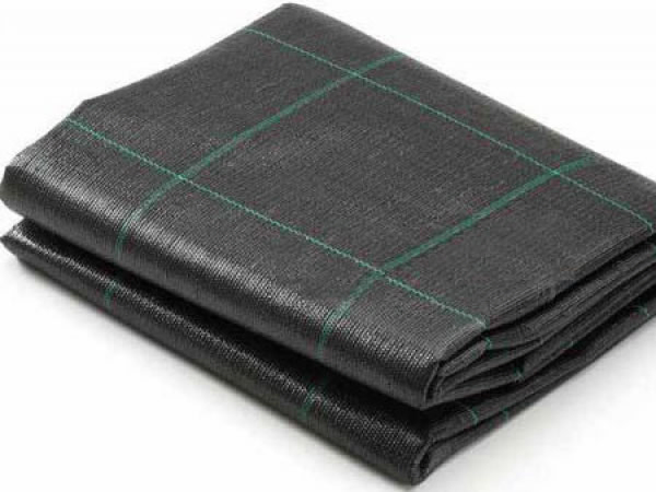 Ground Cover Weed Control Mat Anti Grass Mat Black with Green Line 100GSM