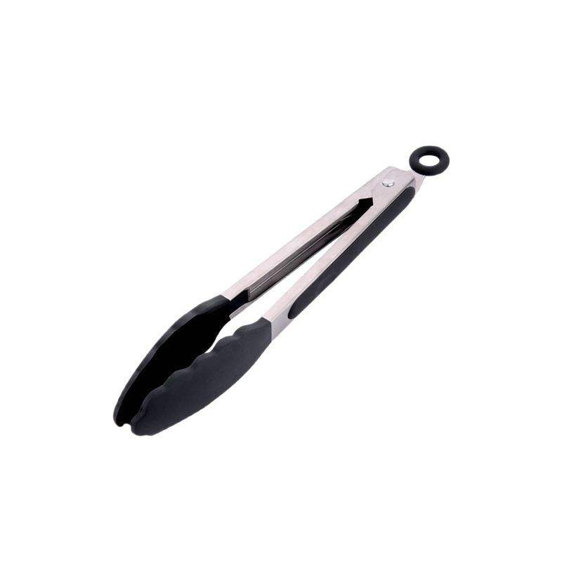 7/9/12 Inch Silicone Food Tongs Kitchen BBQ Stainless Steel Locking Mini Bread Tongs with Tips Non-Slip Silicone Food Covers