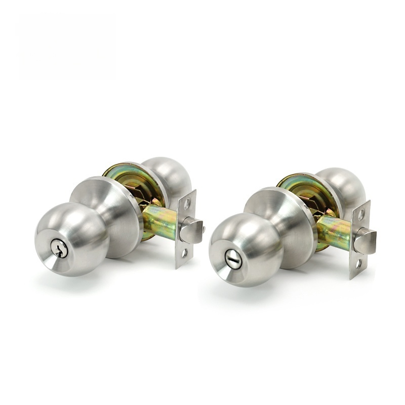 2026 607 Ss Bk Cylindrical Knob Lock with Deadbolt Lock USA Canada Australia Style Door Lock Tubular Lever Door Handle