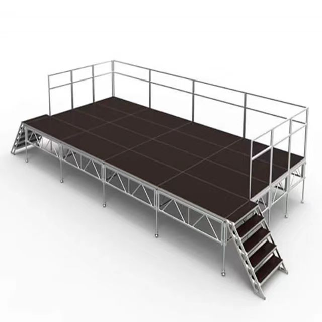 All-Weather Portable Stage for Weddings, Concerts, and DJ Sets.