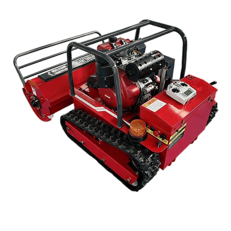 Diesel Powered Remote Control Lawn Mower 15HP Koop192 Euro V Crawler Robot Lawn Mower 1000mm Cutting Width 45° Slope Climbing