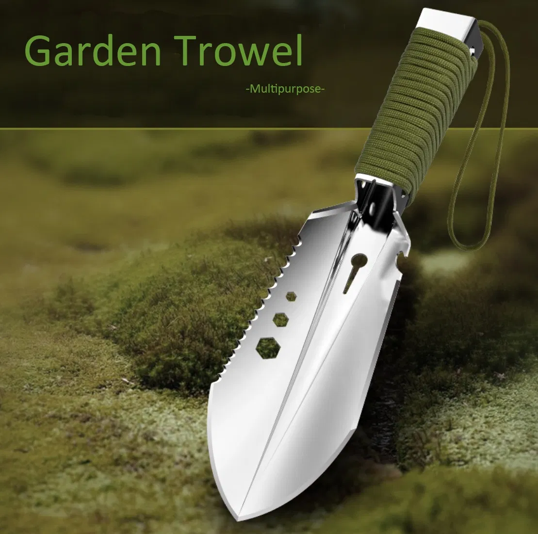 Outdoor Portable Mini Tree Planting Shovel Travel & Camping Tools Garden Shovel Plate and Shovel Portable Stainless Steel Trowel