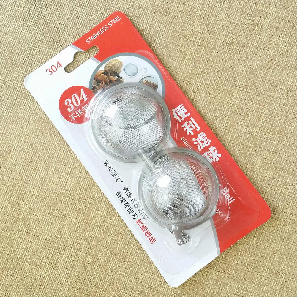 Food Grade Reusable 304 Stainless Steel Tea Strainer Metal Tea Infuser Ball Shape