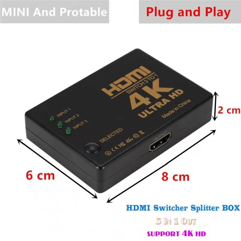 HDMI-коммутатор на 3 порта 4K