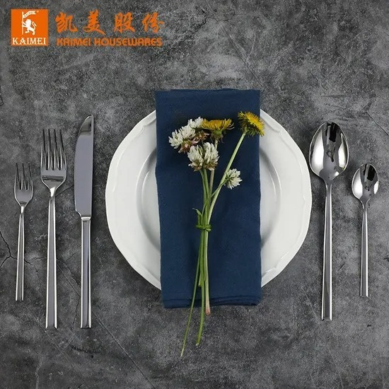Wholesale Hotel Fork Spoon Knife Restaurant Cutlery Stainless Steel Flatware Set