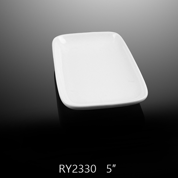 Durable 5" Porcelain Dishes Ceramic Towel Dish for Hotel