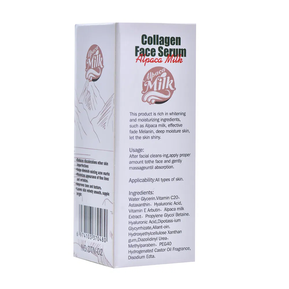 Daqan Skin Care Collagen Alpaca Milk Essence Whitening Nourishing Face Serum