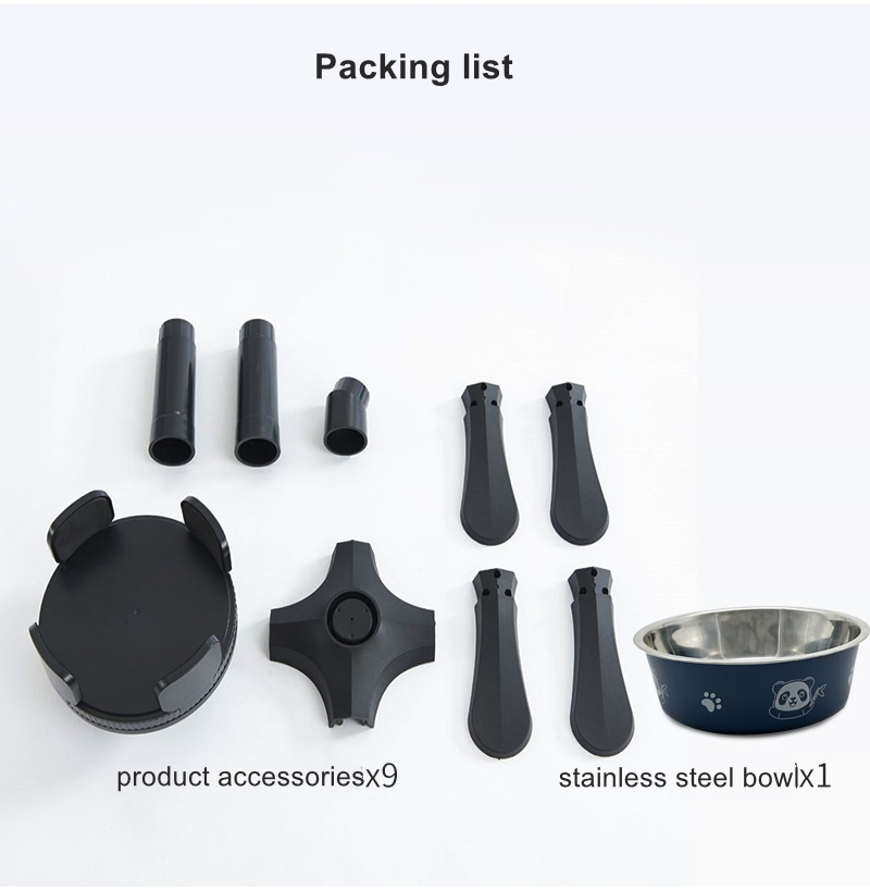 Pet Adjustable Feeding Bracket Holder Basic Tilt Flat Bowl Large Stainless Steel Metal Pets Dog Food Water Feed Bowls