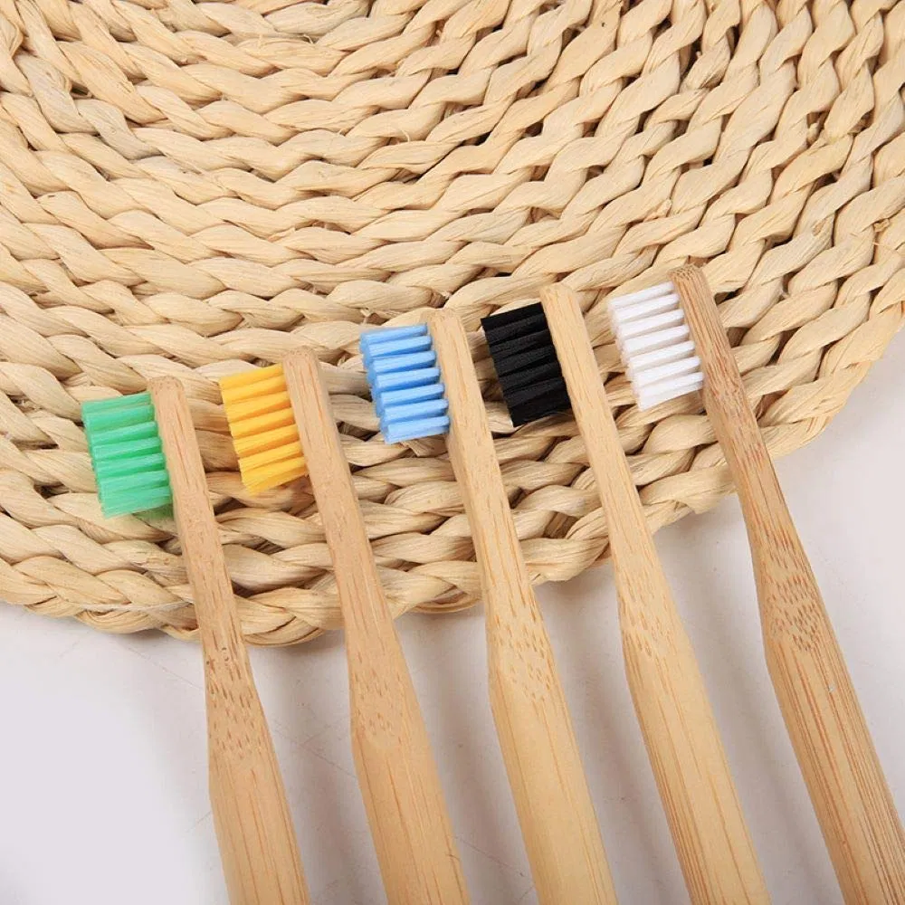 10 Colors Set Kids Bamboo Toothbrush Children Toothbrushes