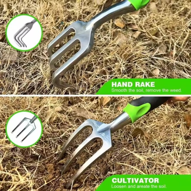 6-Piece DIY Garden Tool Set Small Aluminum Weeder Alloy-Sized Shovel Garden Rake Made of Plastic Customizable OEM Support