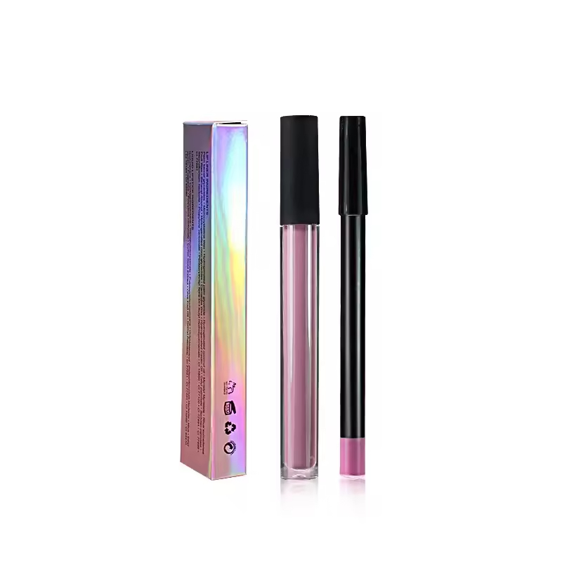 No Logo 21 Colors Lipliner and Lipgloss Set Customization Private Label Lip Pencil Lip Gloss Lip Line Lipstick Set
