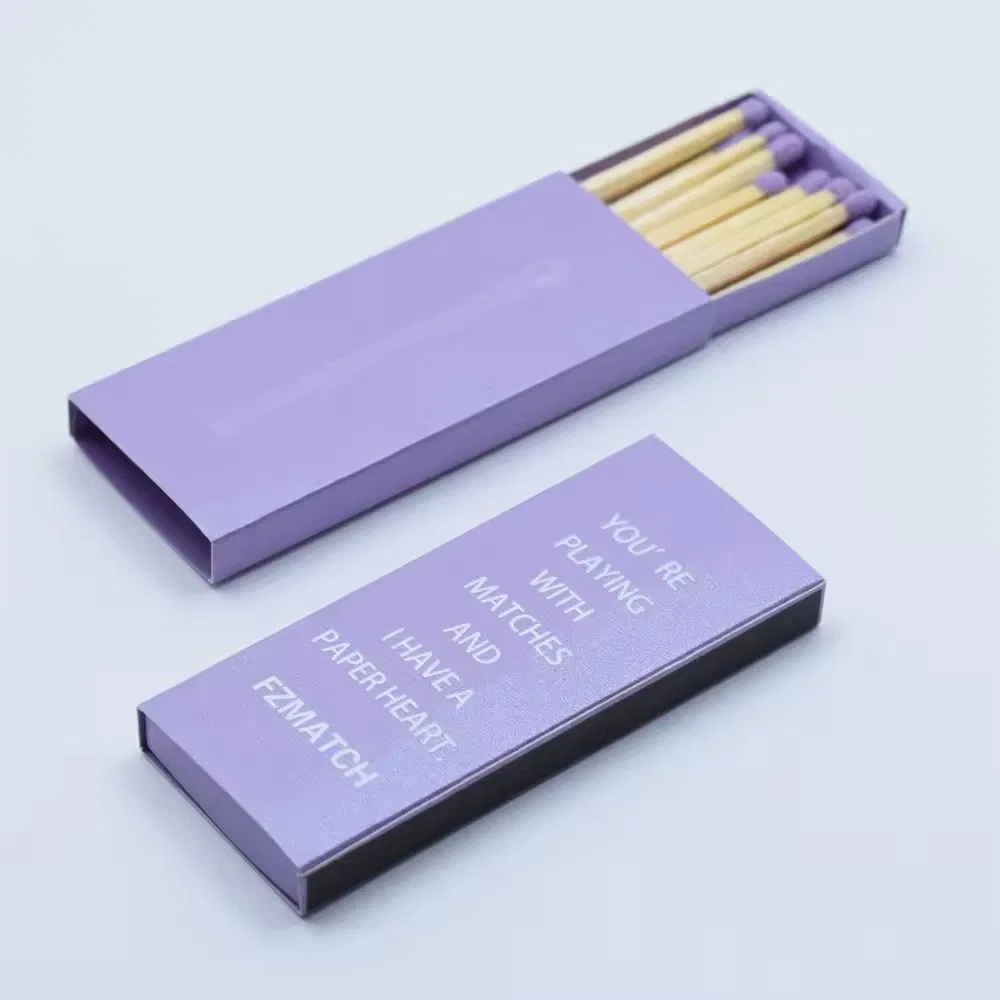 Premium Long Pole Wooden Matchbox with Colorful Logo Design
