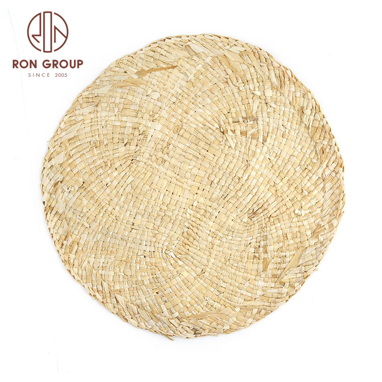 Popular Wedding Linen Woven Round Wicker Rattan Placemats