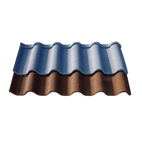Corrugated Different Color New Roman Tiles Stone Coated Steel Metal Roof Tiles