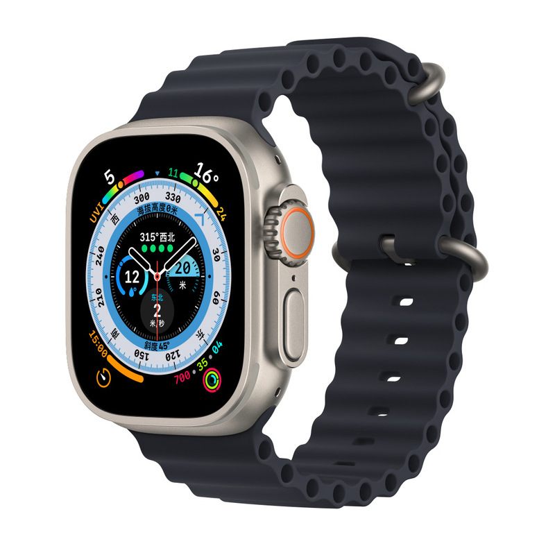 Factory Price Silicone Watch Band for iWatch S8 7 6 for Apple Watch Ultra Band Sport Loop Watch Accessories