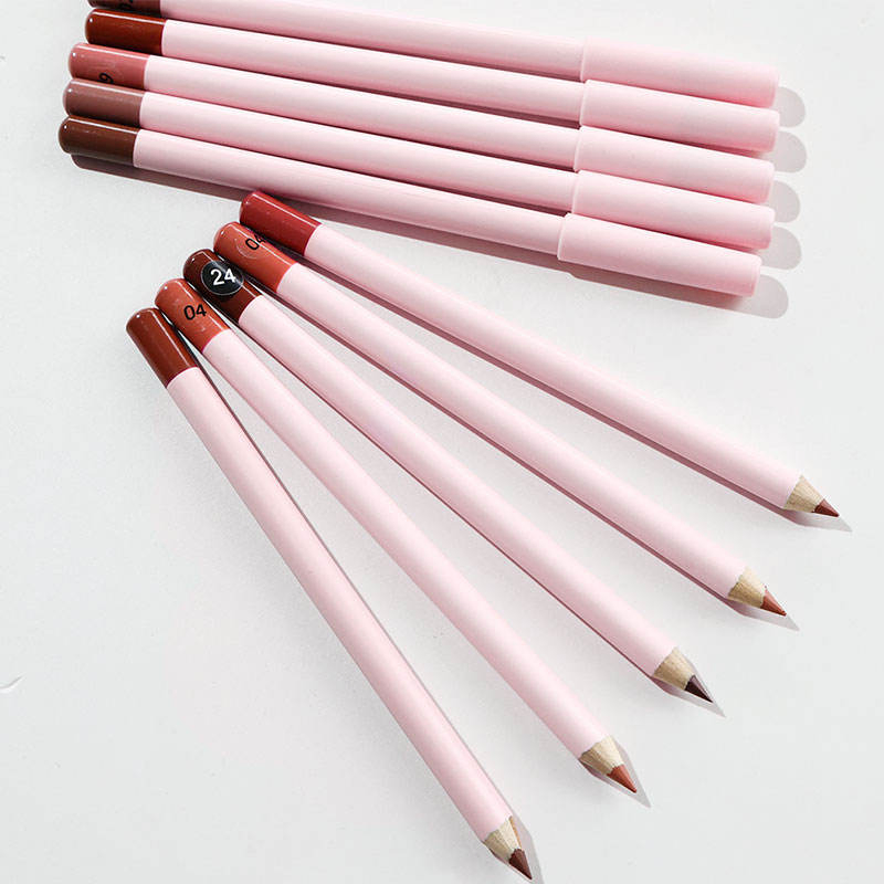 High Pigment Smooth Matte Dark 24 Hour Long Lasting Waterproof Private Label Matte Pencil Vegan Lip Liner