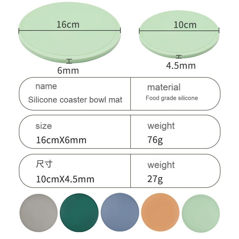 Household Kitchen High Temperature Resistant, Coaster, Placemat, Coaster, Dish Pad Silicone Round Heat Insulation Pad