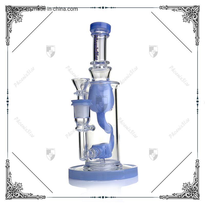 Phoenix Star 7.8 Inches Recycler Fab Klein Matrix Perc 14.4mm Glass Smoking Hot Water Pipe Four Colors in Stock Wholesale Price