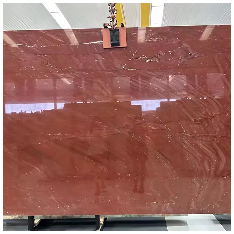 Brazilian Dark Red Polished Xango Exotic Quartzite for Feature Wall and Countertops