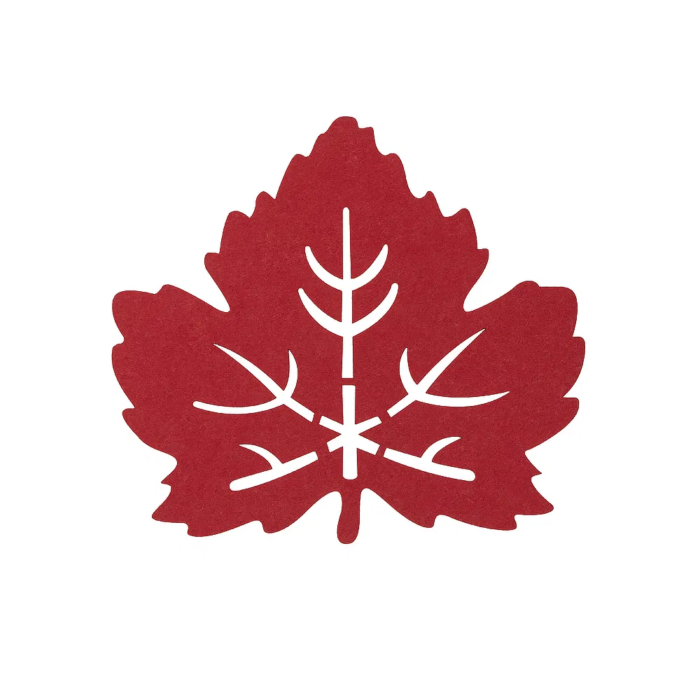 Felt Maple Leaf Placemat High Quality Laser Cutting Autumn Harvest Leaf Coasters Placemat Autumn Thanksgiving Placemat