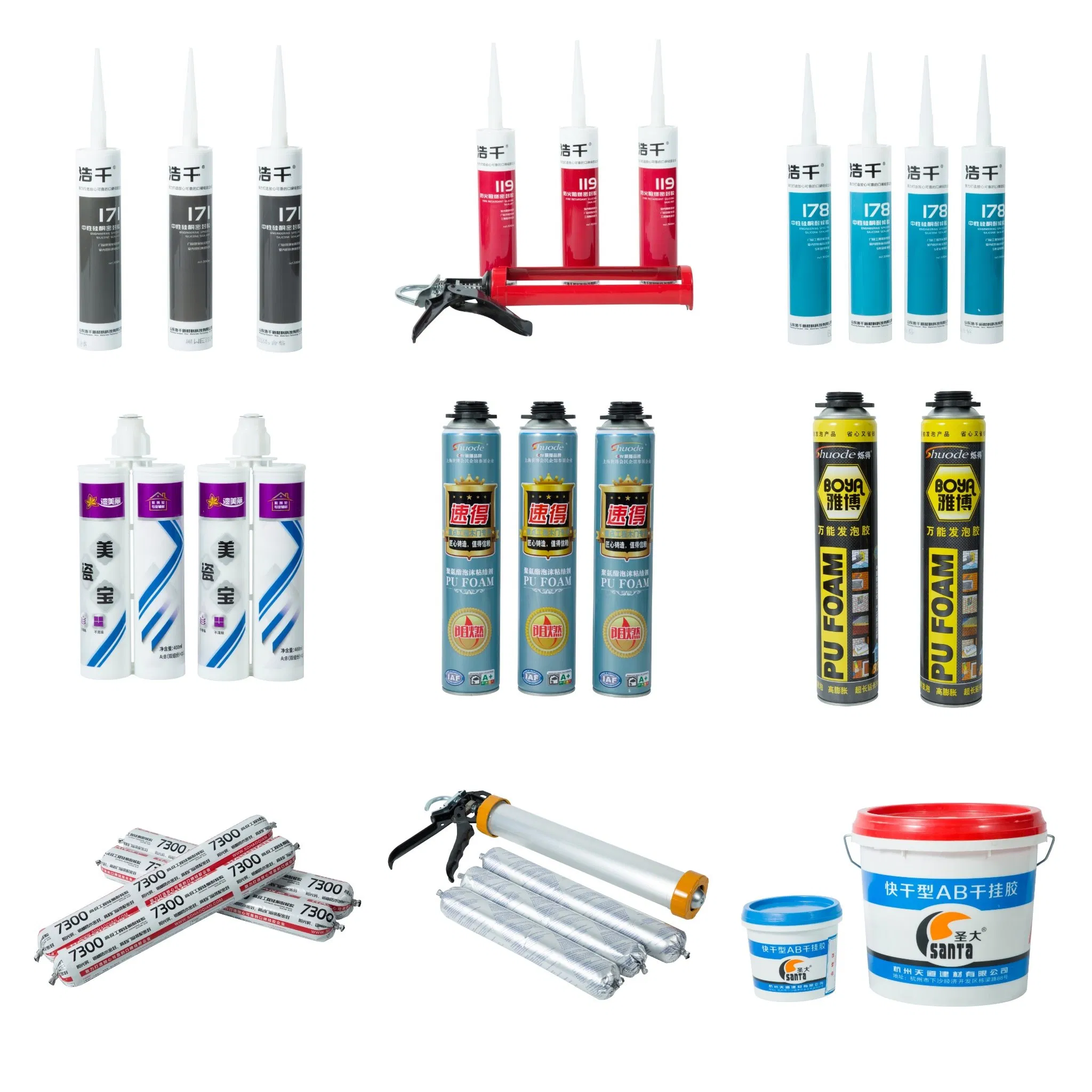 adhesive 300ml Fireproof Silicone Sealant with Excellent Resistance to Fire