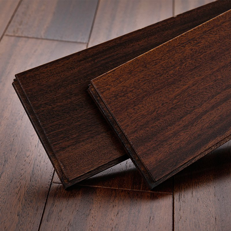 Modern Dark Hardwood Flooring with Click Lock Installation