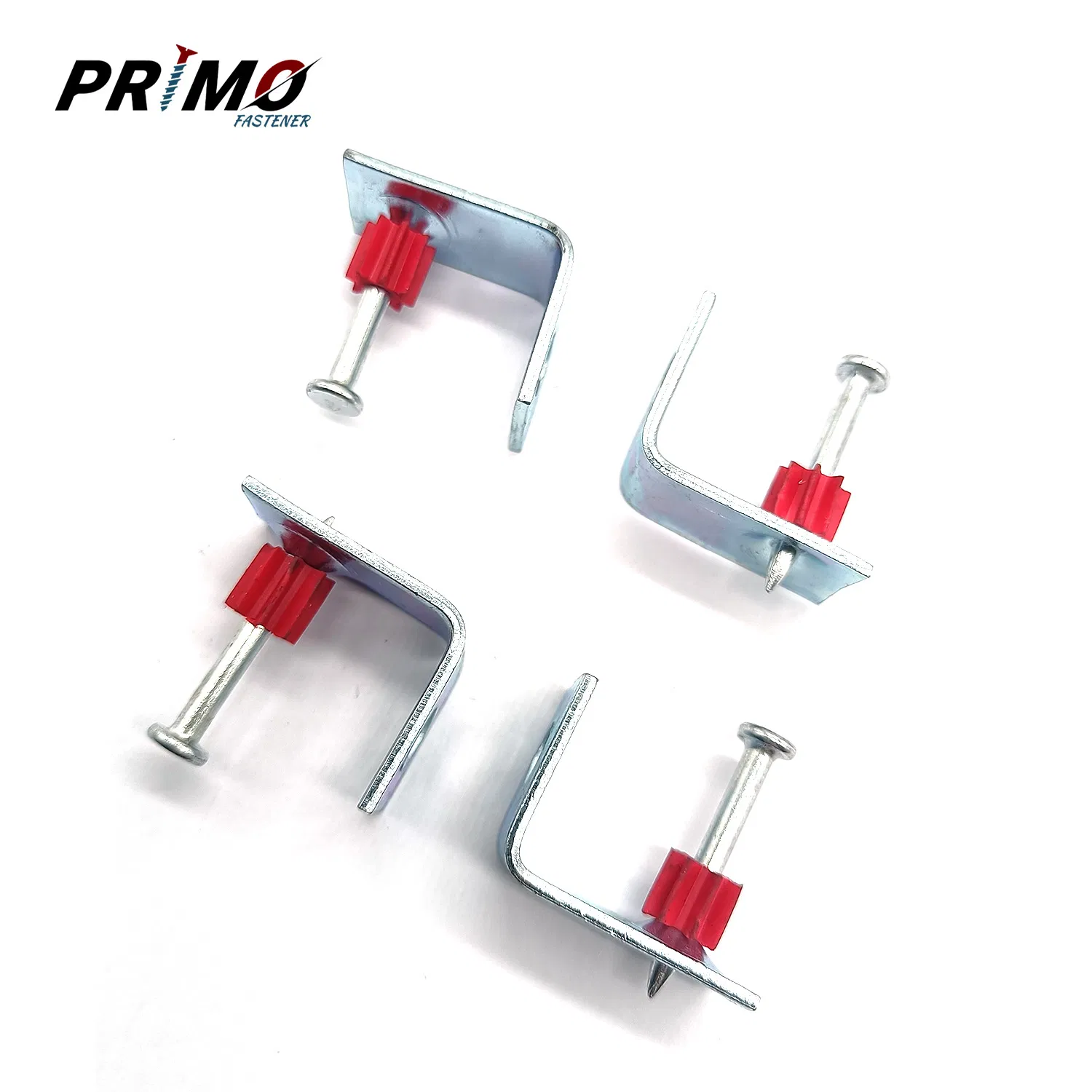 Shooting Nails Pk Angle Clip Drive Pin with Red Fluted Penetrate Into Steel/ Brick/ Rock/ Concrete