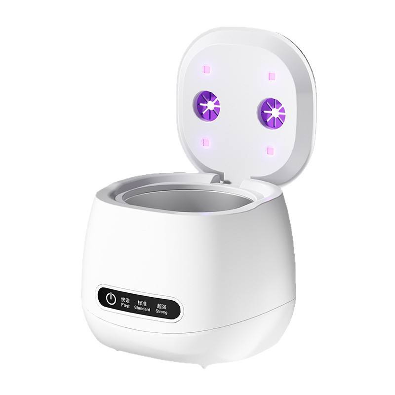 Dentures Jewelry Household UV Light 52kHz 2000mAh Deep Cleaning Electric Ultrasonic Cleaner